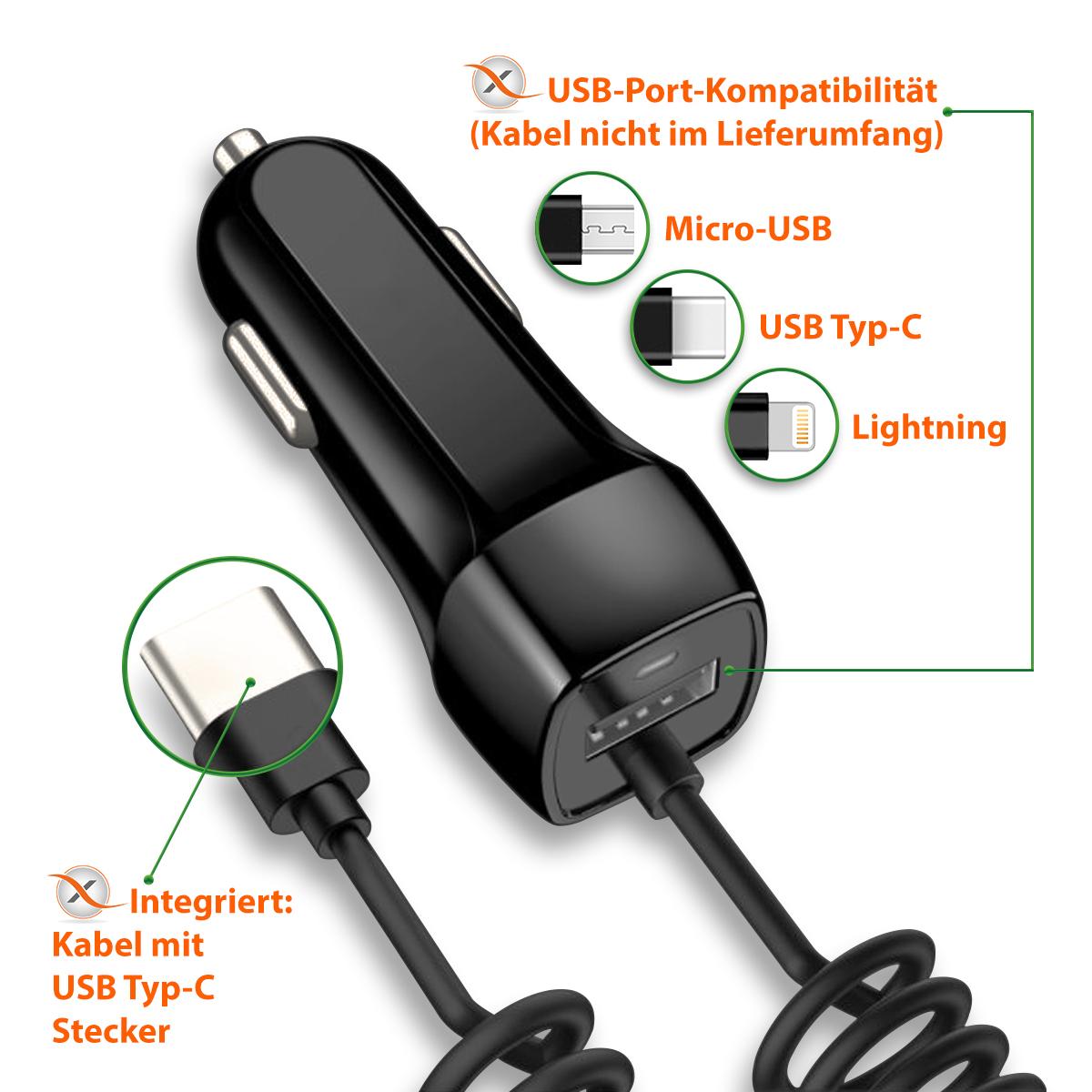 Kfz Ladekabel Ladegerät mit USB-C (Type-C) Stecker
